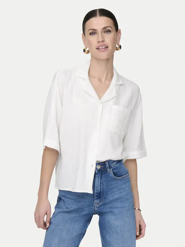 Only ONLY Košulja Thyra 15267839 Bijela Regular Fit
