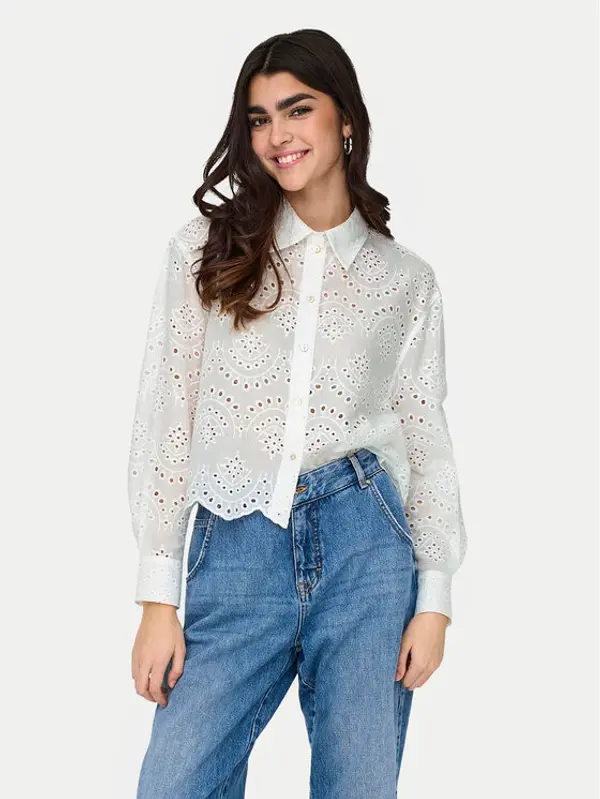 Only ONLY Košulja Valais 15269568 Bijela Loose Fit