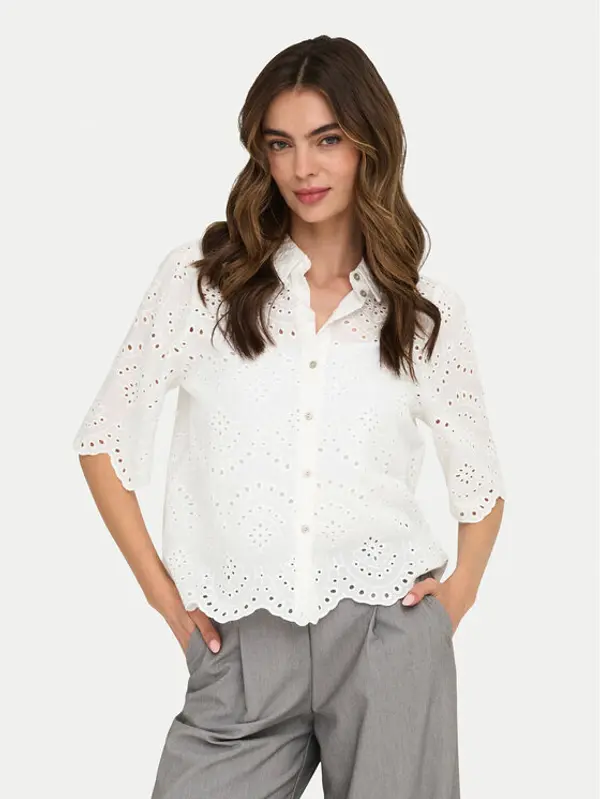 Only ONLY Košulja Valais 15351106 Krem Regular Fit