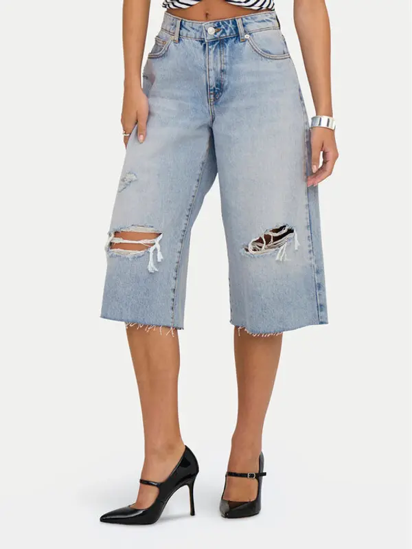 Only ONLY Kratke traperice Cobain 15349183 Plava Loose Fit