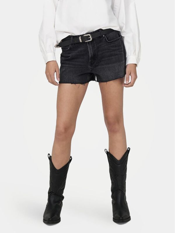 ONLY ONLY Kratke traperice Jaci 15314430 Crna Loose Fit