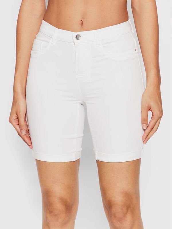 ONLY ONLY Kratke traperice Rain 15176847 Bijela Slim Fit