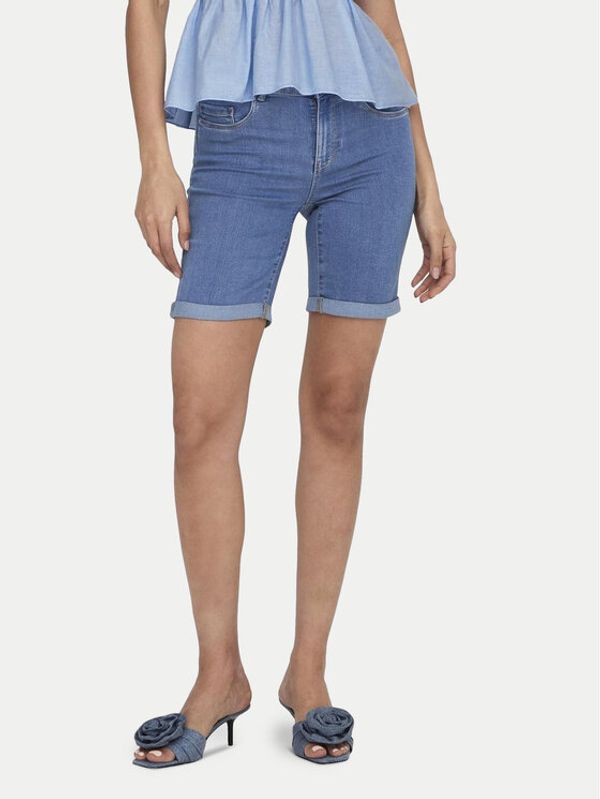 ONLY ONLY Kratke traperice Rain 15176847 Plava Bodycon Fit