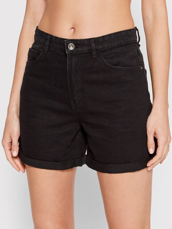 ONLY ONLY Kratke traperice Vega 15230571 Crna Mom Fit