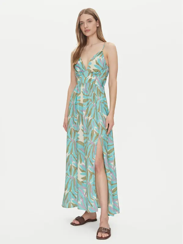 Only ONLY Ljetna haljina Ayo 15349299 Zelena Regular Fit