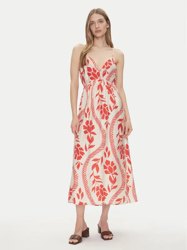 Only ONLY Ljetna haljina Catja 15347529 Crvena Regular Fit