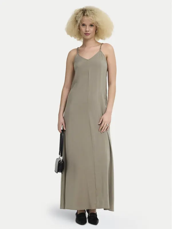 Only ONLY Ljetna haljina Madeli 15371094 Tamno bež Regular Fit