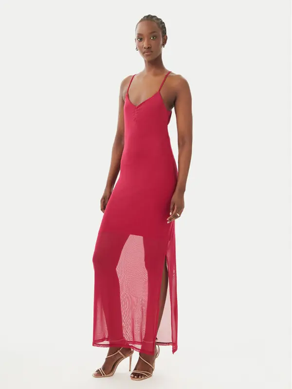 Only ONLY Ljetna haljina Magda 15372730 Tamno crvena Bodycon Fit