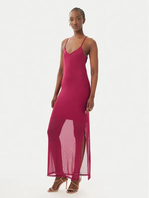 Only ONLY Ljetna haljina Magda 15372730 Tamno crvena Bodycon Fit