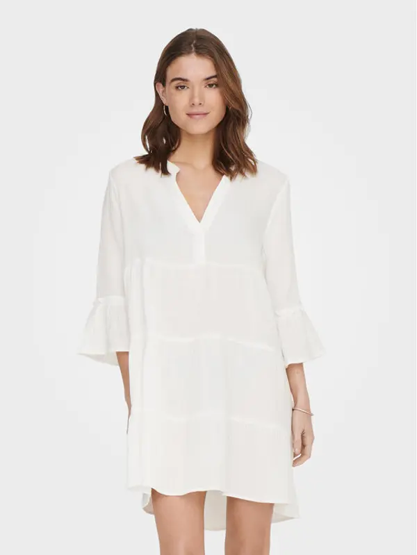 Only ONLY Ljetna haljina Thyra 15267999 Bijela Regular Fit