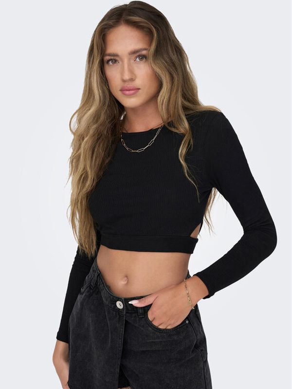 ONLY ONLY Majica 15293922 Crna Slim Fit