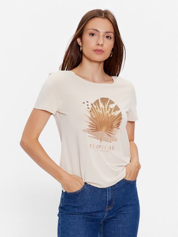 ONLY ONLY Majica 15296948 Écru Regular Fit