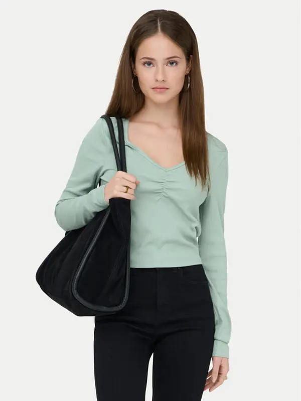 Only ONLY Majica Betty 15365756 Zelena Standard Fit