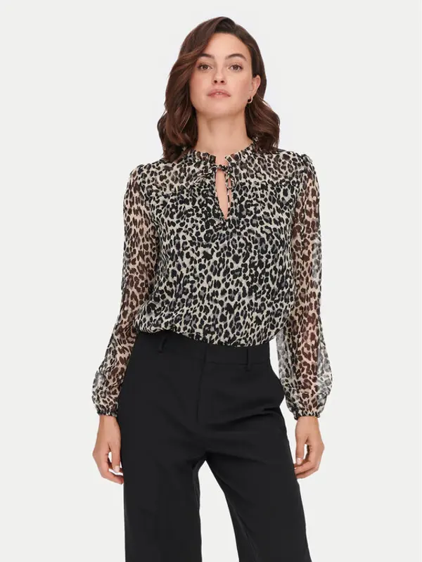 Only ONLY Majica Ditsy 15229700 Crna Regular Fit