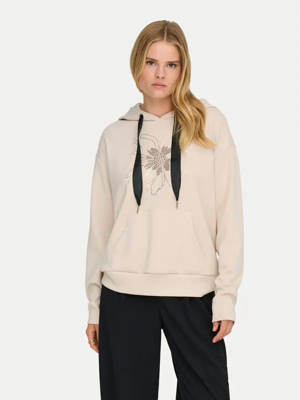 Only ONLY Majica dugih rukava Fancy 15370578 Bež Regular Fit
