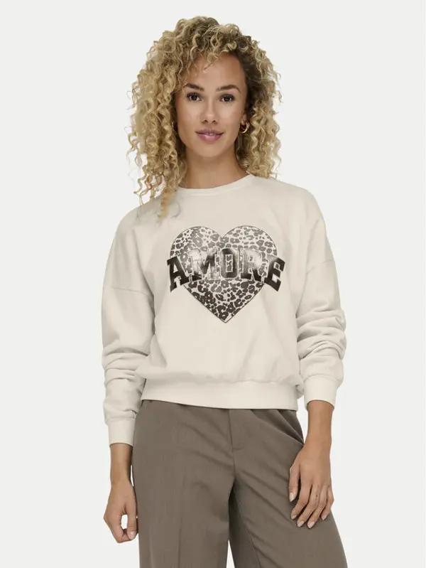 Only ONLY Majica dugih rukava Lauren 15339833 Bež Regular Fit