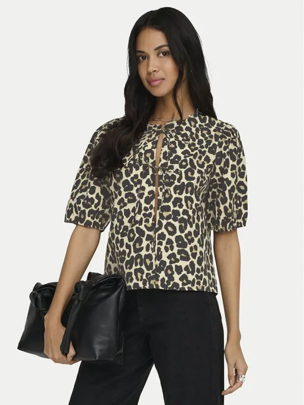 Only ONLY Majica Jenna 15368592 Tamno bež Regular Fit