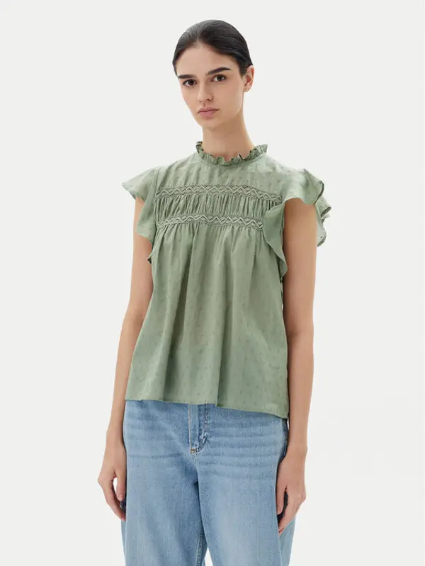 Only ONLY Majica Katti 15337637 Zelena Regular Fit
