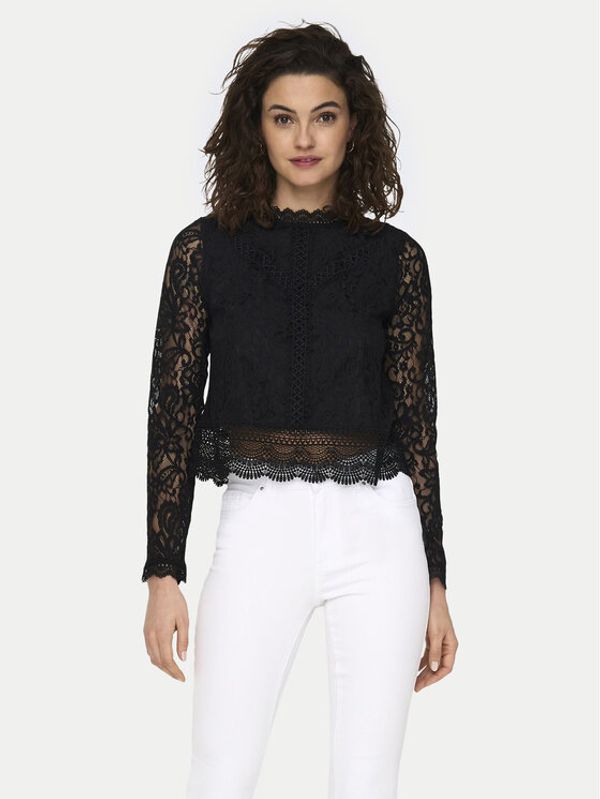 ONLY ONLY Majica New Karo 15276400 Crna Regular Fit