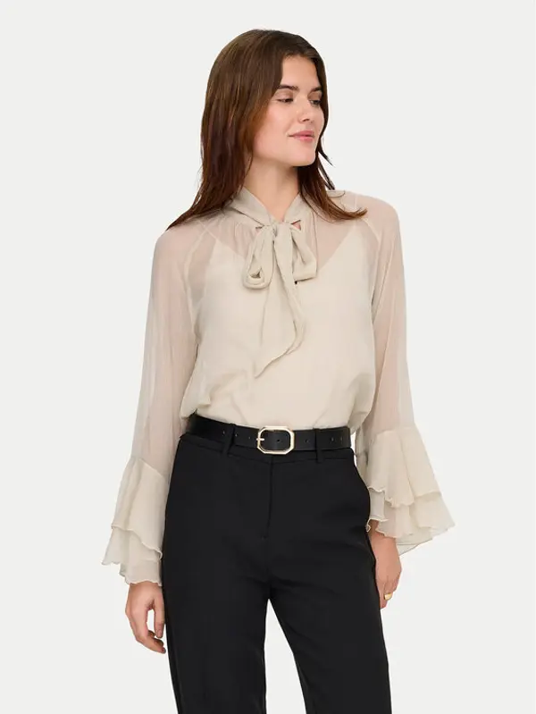 Only ONLY Majica Peninna 15367241 Bež Regular Fit