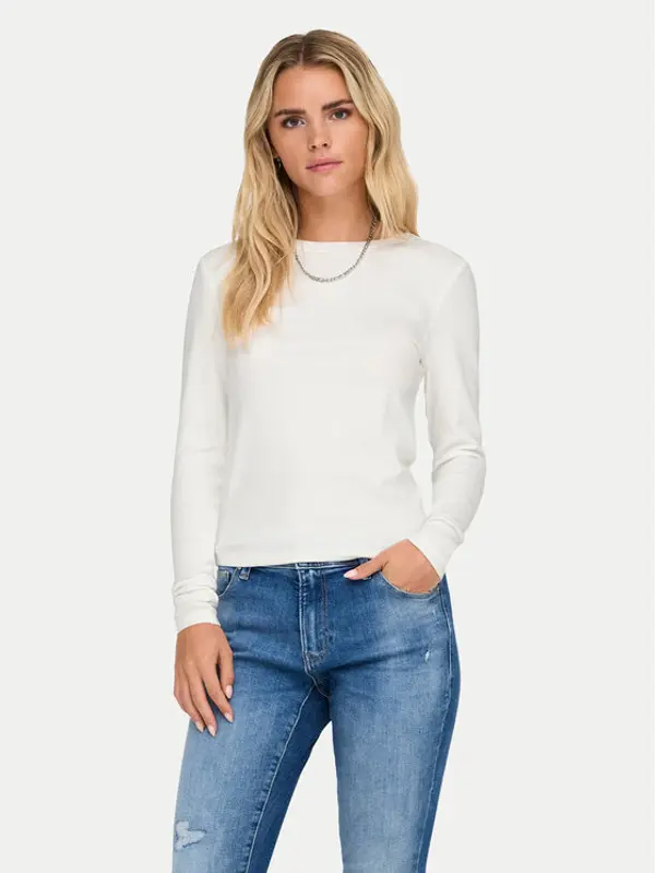Only ONLY Majica Riley 15323159 Bijela Slim Fit