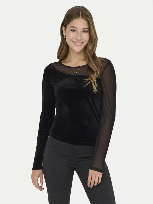 Only ONLY Majica Smooth 15360668 Crna Slim Fit