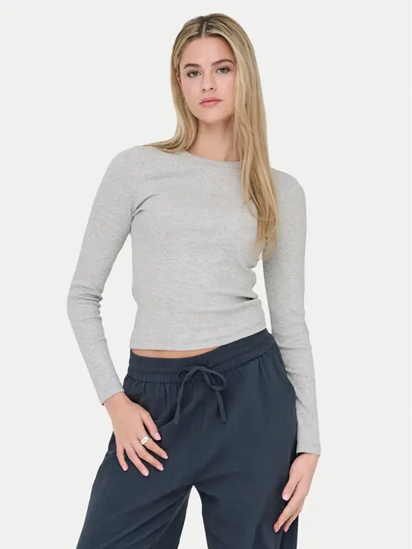 Only ONLY Majica Val 15371305 Siva Regular Fit
