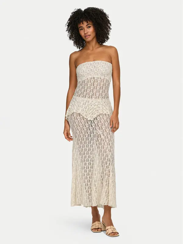 Only ONLY Maxi suknja Aya 15375833 Tamno smeđa Regular Fit