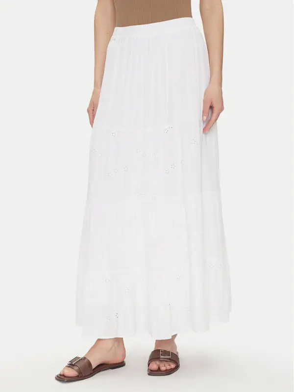 Only ONLY Maxi suknja Chaira 15346834 Bijela Regular Fit