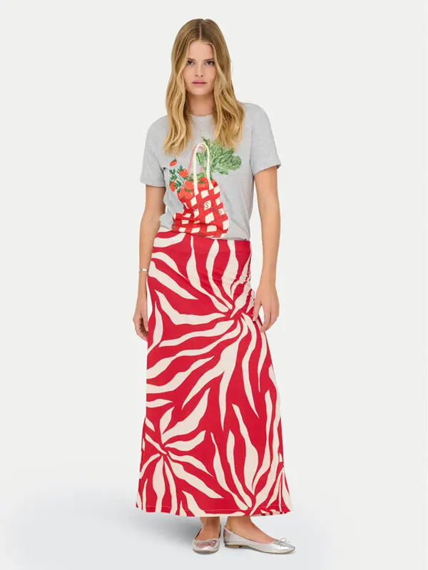 Only ONLY Maxi suknja Chigo Sakura 15366894 Crvena Regular Fit