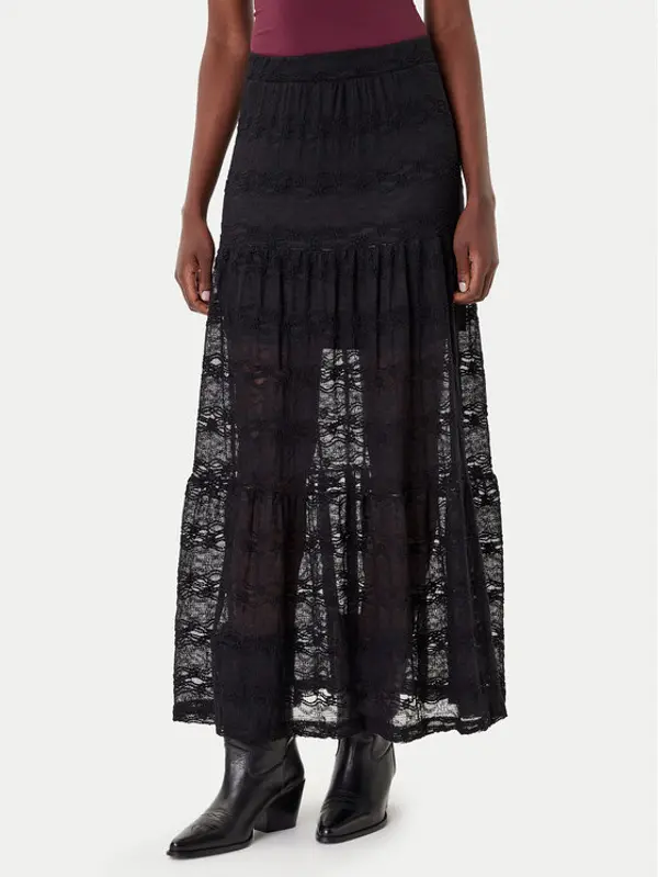 Only ONLY Maxi suknja Luna 15353206 Crna Regular Fit