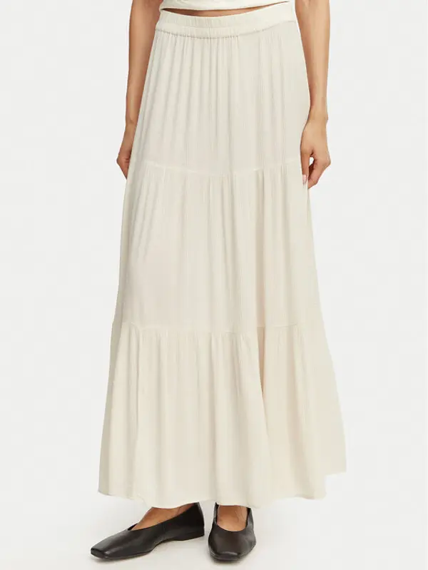 Only ONLY Maxi suknja Mikka 15324808 Bež Regular Fit