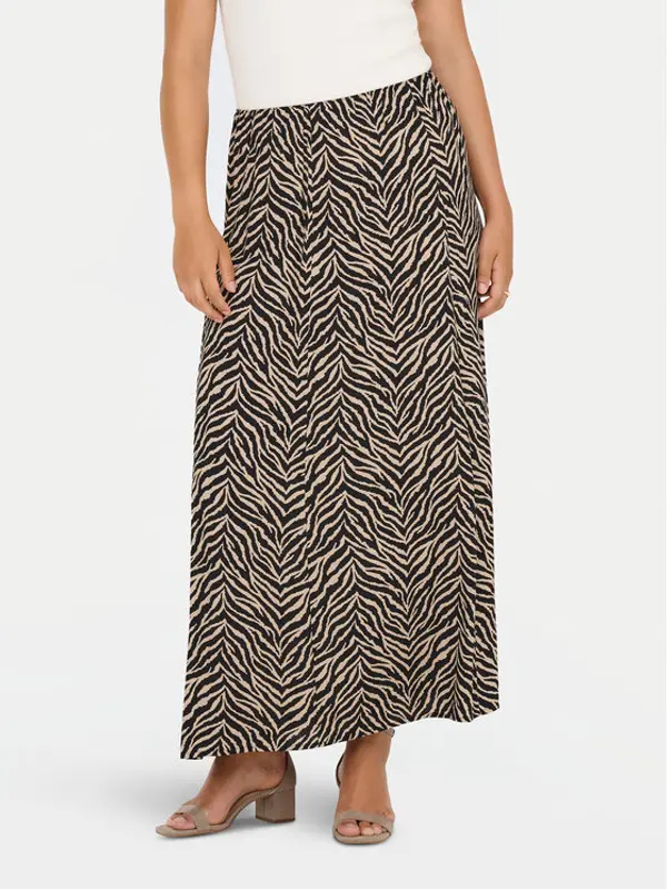 Only ONLY Maxi suknja Nova 15357477 Crna Regular Fit