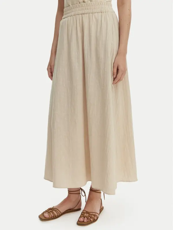 Only ONLY Maxi suknja Tizana 15372613 Bež Regular Fit