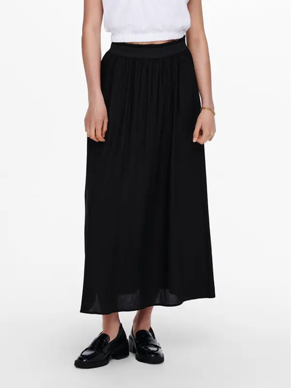 Only ONLY Maxi suknja Venedig 15164606 Crna Regular Fit