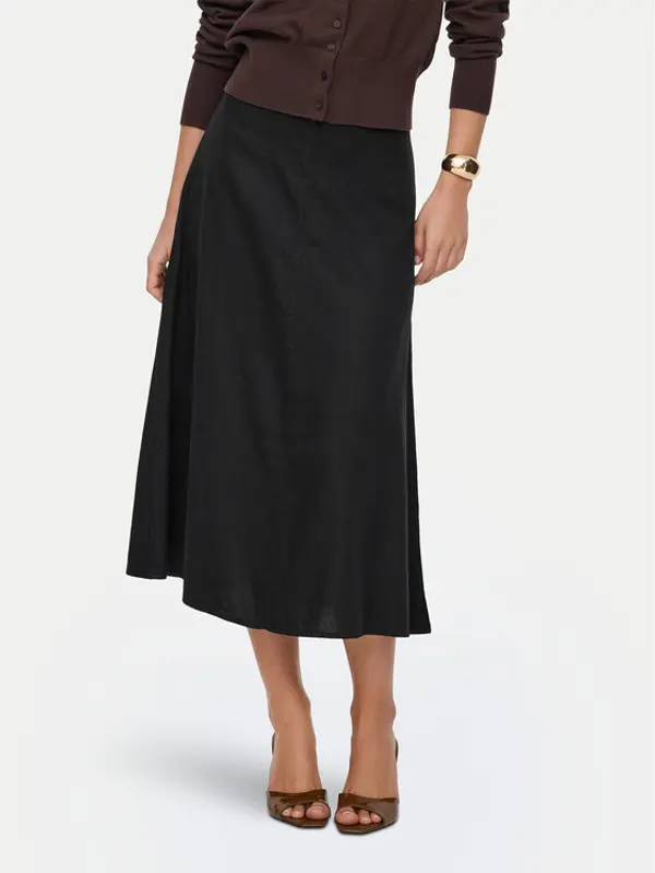 Only ONLY Midi suknja Goa 15363690 Crna Regular Fit