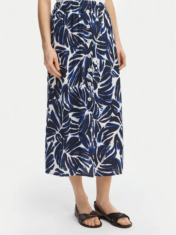 Only ONLY Midi suknja Nova 15222223 Tamnoplava Regular Fit