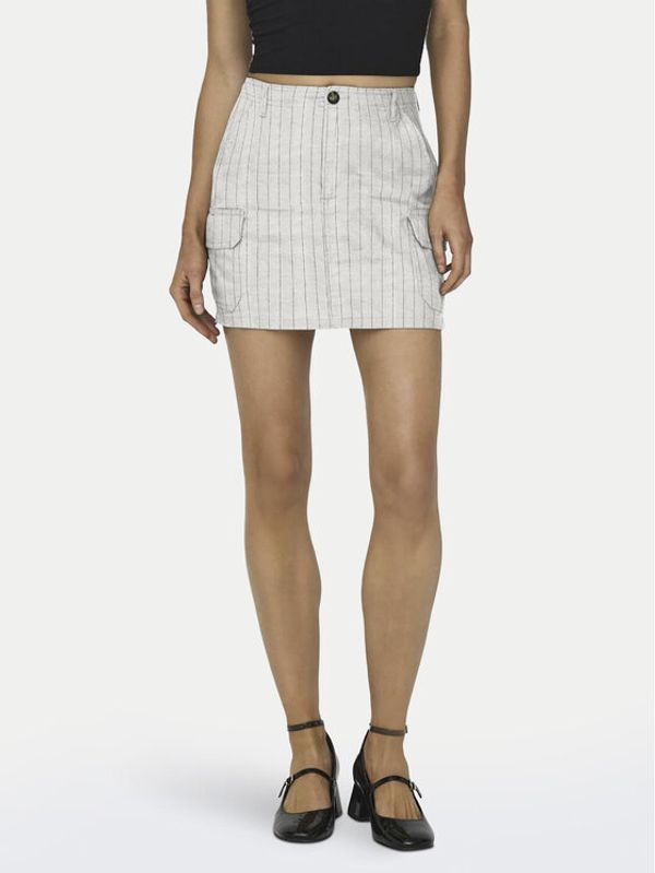 ONLY ONLY Mini suknja Malfy-Caro 15310982 Bijela Regular Fit