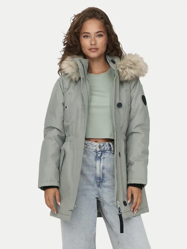 Only ONLY Parka Iris 15304625 Zelena Regular Fit