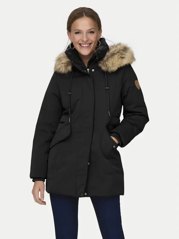 Only ONLY Parka New Priska 15300627 Crna Regular Fit