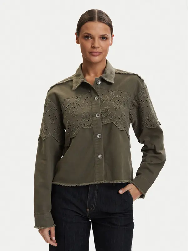Only ONLY Prijelazna jakna Elena 15232378 Zelena Regular Fit