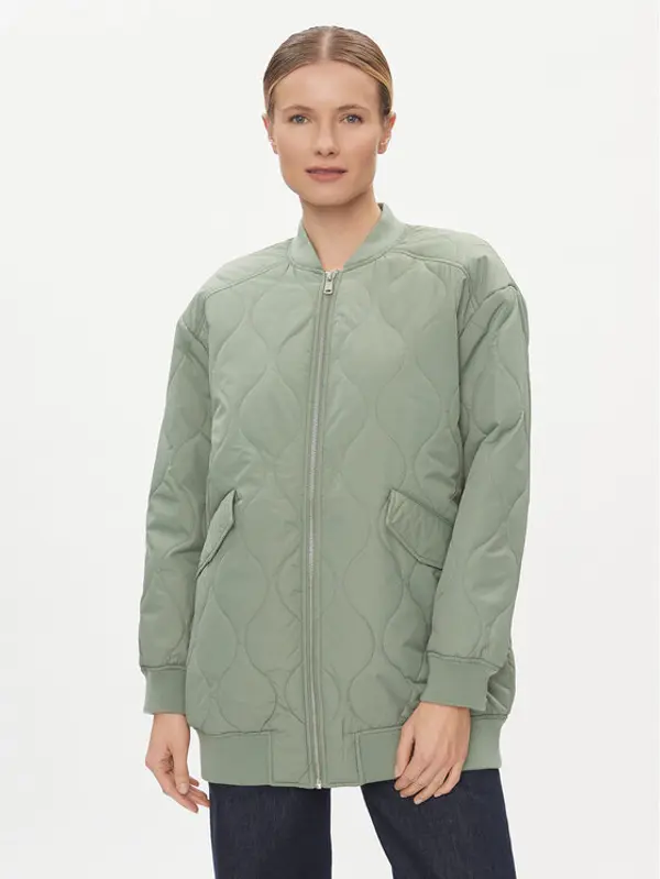 Only ONLY Prijelazna jakna Tina 15300060 Zelena Regular Fit