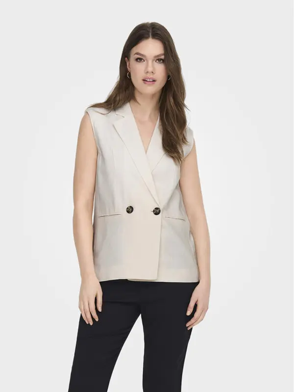 Only ONLY Prsluk Caro 15278794 Bijela Loose Fit