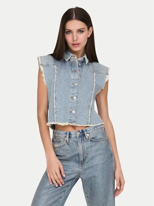 Only ONLY Prsluk Hollywood 15341021 Plava Regular Fit