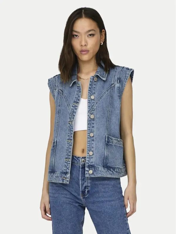 Only ONLY Prsluk Kennedy 15278041 Plava Regular Fit