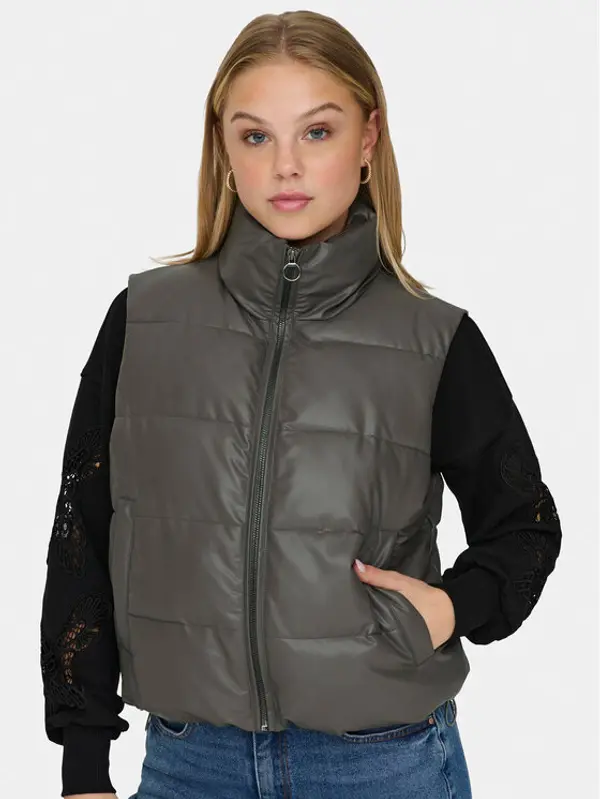 Only ONLY Sportski prsluk Anja 15316064 Siva Regular Fit