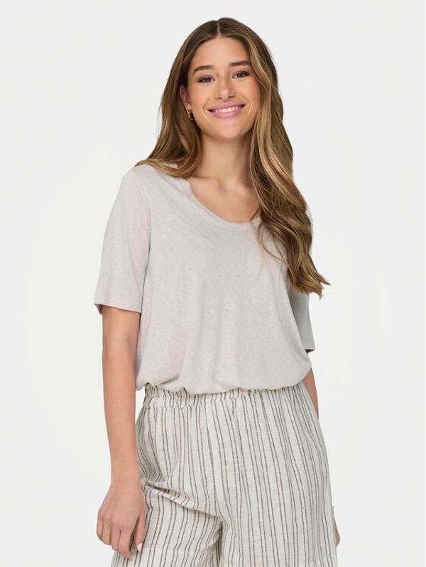 ONLY ONLY T-shirt Elise 15257390 Écru Regular Fit
