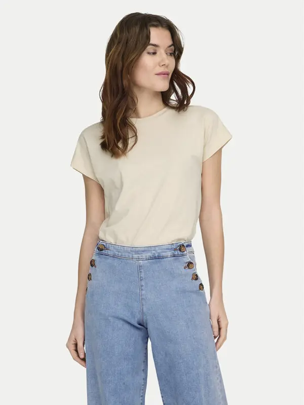 Only ONLY T-shirt Erica 15308926 Bež Oversize