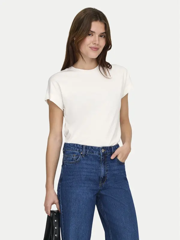 Only ONLY T-shirt Erica 15308926 Bijela Oversize