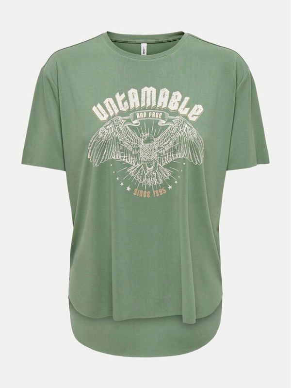 ONLY ONLY T-shirt Free 15325533 Zelena Regular Fit